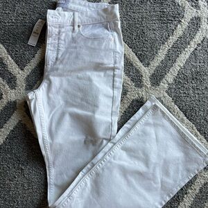 White House Black Market sculpt flare high rise 10R white jeans - new